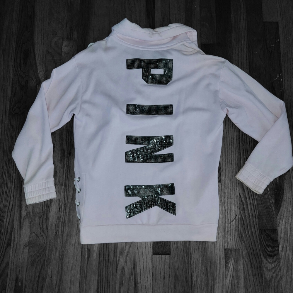 VS PINK Sequin Half-Zip Sweatshirt